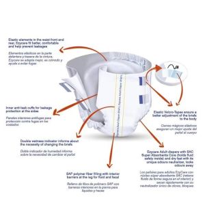 OEM Elastic Waistband Hypoallergenic Disposable Diapers For Adults