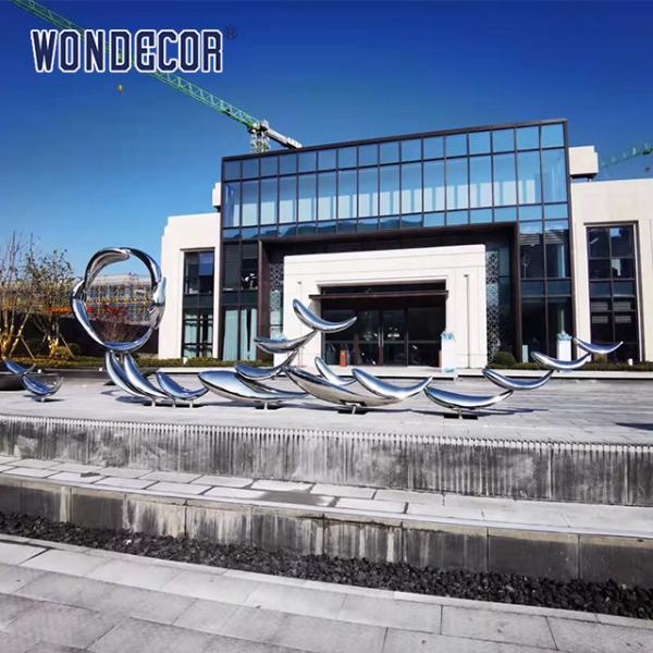 Buy WONDERS Custom Stainless Steel Fish Sculpture Mirror Finish Color at wholesale prices