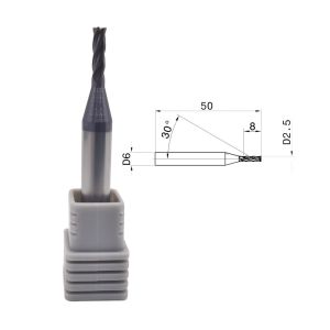 China 65HRC 4 Flute Cemented Carbide Endmill For Titanium Alloy on sale