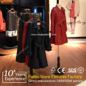 Heavy garment display shelf / chrome coat stand