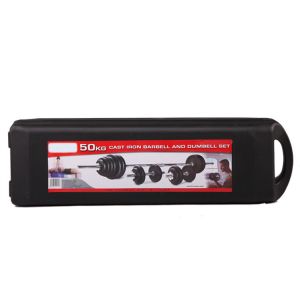 chromed dumbbell barbell 50kg can be adjsubtable with palstic case