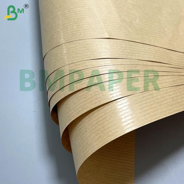 60gsm Smooth One Side Glossy Brown Striped Kraft Paper For Packing Food Crafts / DIY