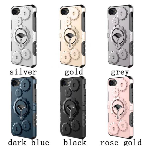 TPU and PC 2 in 1 Kickstand Finger Ring Holder gear Case For IphoneX 8 plus 7 6s armband shockproof sports Phone Cover