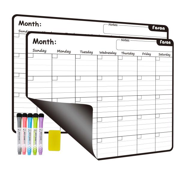 Buy Customized Magnetic Fridge Monthly Calendar Refrigerator Whiteboard Calendar at wholesale prices