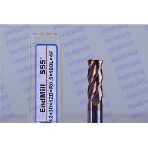 upto HRC65 6mm/8mm/10mm/12mm Corner Radius end mill ALCRONA Coating KFC K55