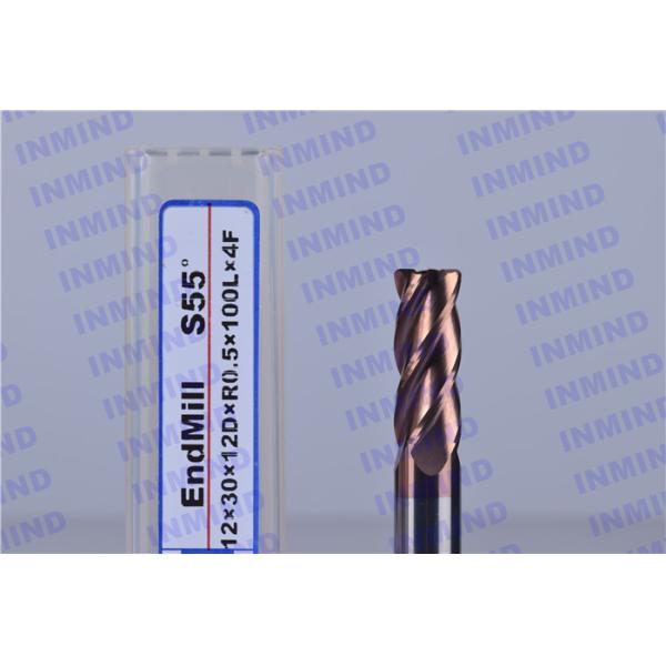 upto HRC65 6mm/8mm/10mm/12mm Corner Radius end mill ALCRONA Coating KFC K55