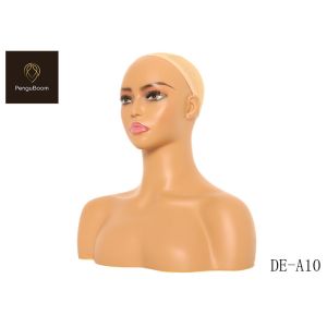 Meticulous Makeup Mannequin Display Head With Shoulders 36cm width