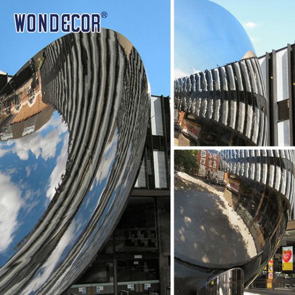 Customized Abstract Sky Oem Stainless Steel Garden Art Mirror Outdoor Decoration