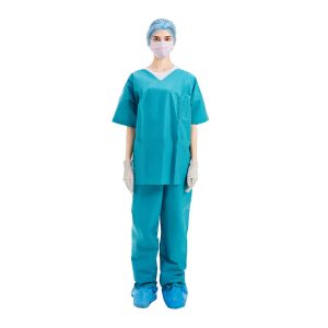 40g Disposable Scrub Suits , TUV Operating Room Scrubs Uniforms