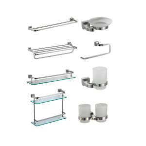 China Silver Bathroom Hardware Sets Wall Mounted Stainles Steel Sus304 Gold satin on sale