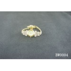 Quality Plated gold lead free Alloy Fashion Accessories Jewelry Metal watch Bangles with crystal for sale