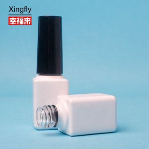 Transparent 6ml Nail Polish Bottle Gel Polish Square Bottle With Plastic Cap And