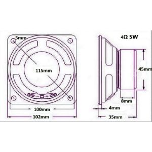 4 inch speaker (4Ω 8W)