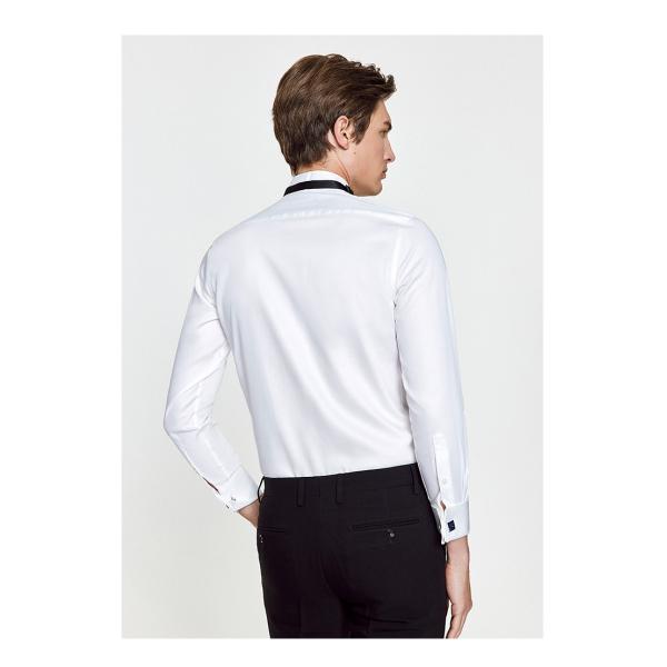 Men's Business Formal Fit No-Iron Shirt Closure Type Single Breasted with Velour Fabric