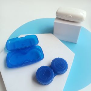 Plastic PP Material Structure Contact Lens Case Square Shape for Simple Style