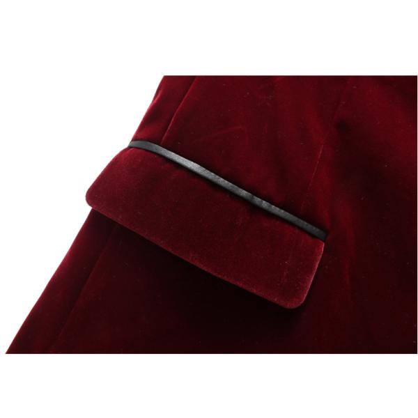 Men's Gold Velvet Casual Suit Slim Fit Velveteen Jacket for Stage Performance Hosts