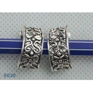 Hot Selling moon crystal zirconia stud earrings with gold plated