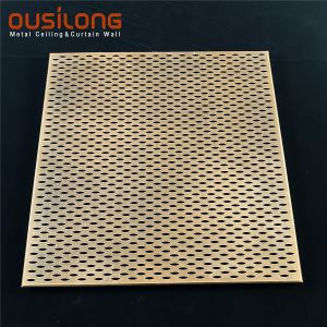 Electroplate Aluminum 0.5mm Suspended Perforated Ceiling Panel