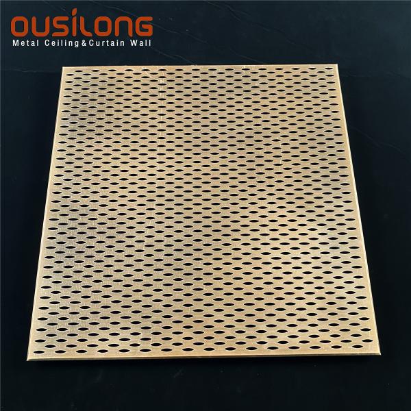 Buy Electroplate Aluminum 0.5mm Suspended Perforated Ceiling Panel at wholesale prices