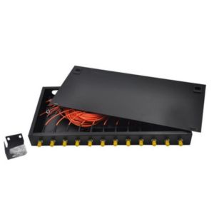 Fixed Fiber Optic Rack Mount Enclosure 12 Core Patch Panel 1U St Upc Adapter​