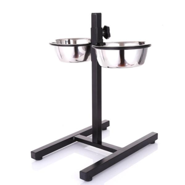 Elevated Dog Bowls Raised Pet Feeder Cat Food & Water Diner Stand Set