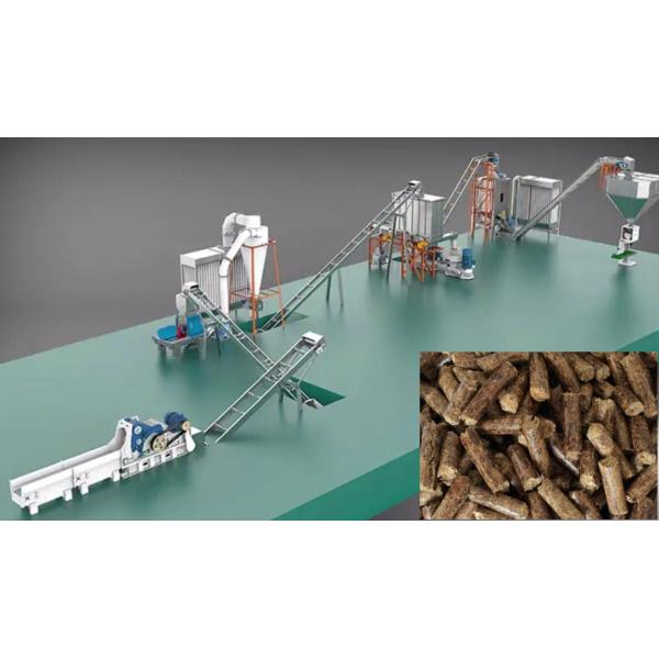 500-1000kg/H Wood Pellet Production Line / Biomass Pellet Production Line 87KW