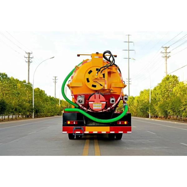 Special Vehicle 15000L High Pressure Flusher Cleaning Vacuum Suction Truck with Diesel Fuel Type 190HP