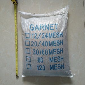 CNC waterjet cutting Abrasive medium Garnet sand mesh 80
