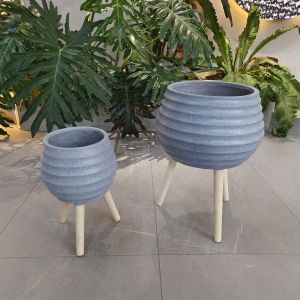 High Durability Fiber Clay Planters For Garden Fire Resistant