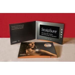 512M 7 Inch LCD Greeting Card , Hard Paper Digital Video Brochure