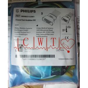 Hospital 5 Lead Ecg Cable Set Grabber , IEC 989803152061 PHiliph Ecg Leads