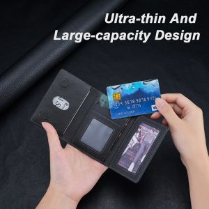 Compact Magnetic Closure Wallet With Slim Design RFID Blocking