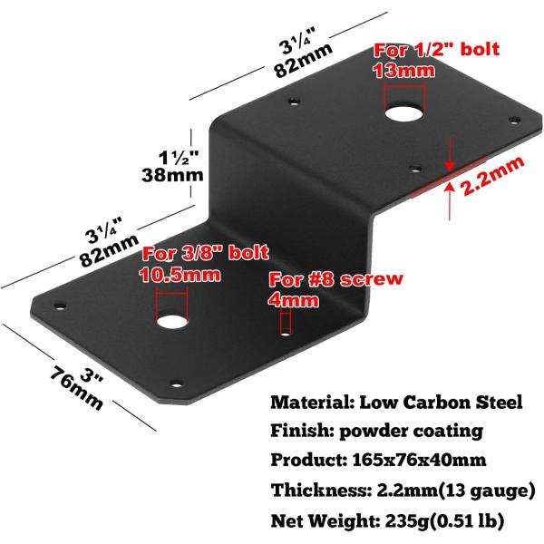2in Post To Beam Z Tie Wood Timber Connectors For Roofing Trusses