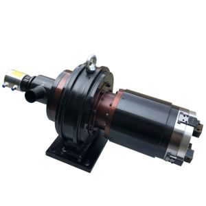 China Laser Feeding Rear Chuck Double Acting 4 Jaw Steel Chuck on sale