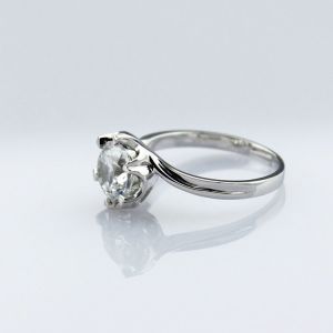 925 Sterling Silver Women Engagement CZ Diamond Ring (F38)