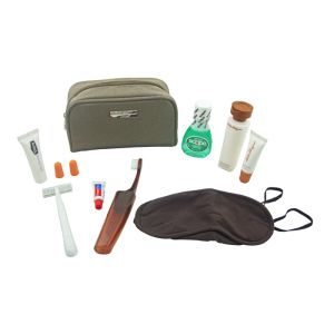 Advanced Flight Trip First Class Amenity Kits / Luxury Travel Kit With 8 Items