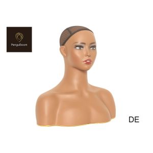 Height 42cm Competition Mannequin Head With Shoulders Female
