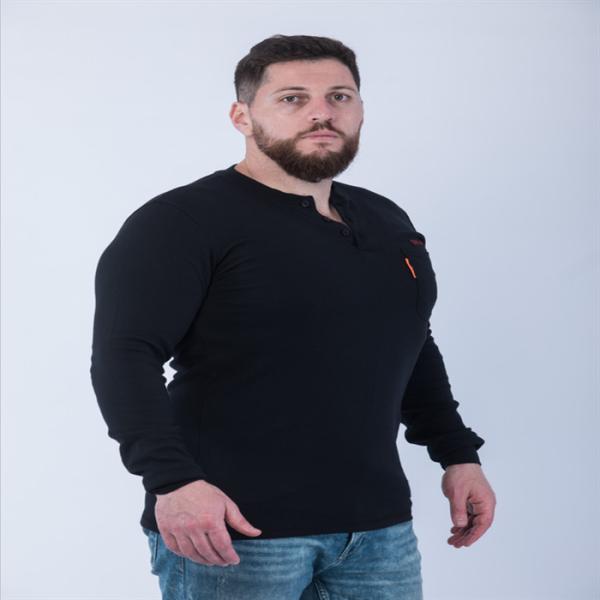 Buy Cotton Knitted FR Henley Shirt at wholesale prices