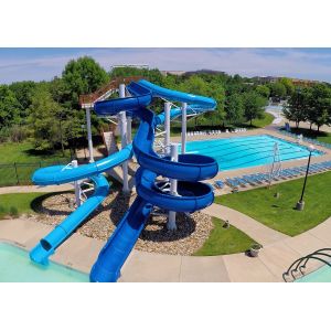 Quality Children Swimming Pool Carnival Ride Fiberglass Water Slide for sale