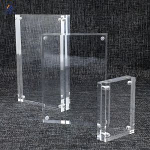Magnetic Acrylic Picture Frame 8mm Thickness Clear Standing Frame Customizable