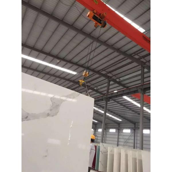 Wholesale Grey Veins White Calacata Quartz Stone for Kitchen Countertop