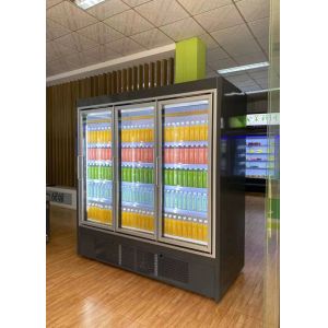 Store Retail Multideck Display Fridge With Doors Upright