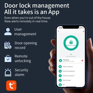 QLEUNG S959MAX Smart Door Lock with 3D Face Recognition Tuya Video Calling and 7