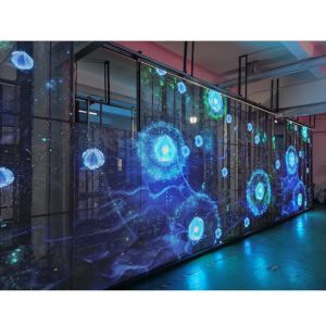 AC 220V SDK See Through LED Wall , Multifunctional Transparent LED Mesh