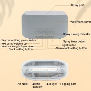 HOMEFISH 400ml Ultrasonic Flame Air Humidifier With Bluetooth