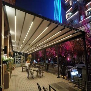 Industrial-Grade Aluminum Patio Cover UV-Resistant Polyester Canopy Commercial