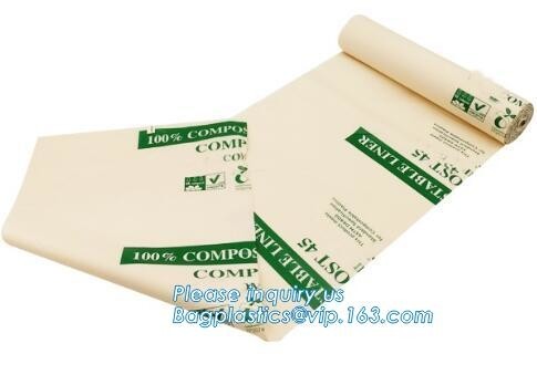 Compostable Disposable Biodegradable Plastic Custom Printed Flat Garbage Bag,