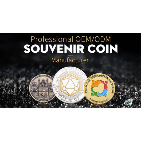 Zinc Alloy Gold Silver Commemorative Challenge Coins Enamel Souvenir 2d 3d Brass Coin