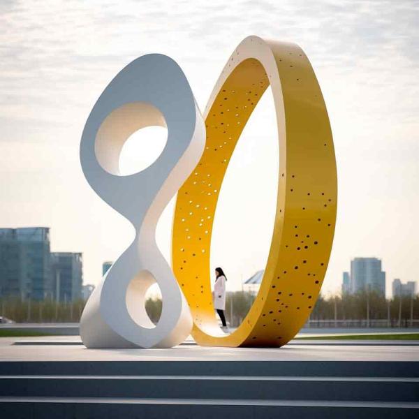 Modern Colorful Large Decoration Stainless Steel Statue Sculpture