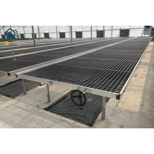 China Solid Greenhouse Plastic Seedling Tray / Rolling Grow Tray With Welding Wire Mesh on sale